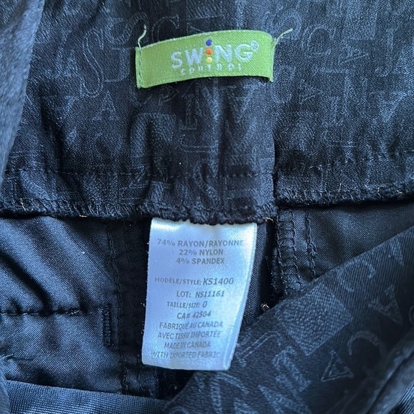 Swing control woman’s golf pants size 0 printed letter - Picture 4 of 6